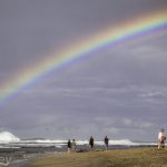 In Kauai, a bumper crop of food trucks, rainbow over the ocean, beach combing on Kauai's north shore