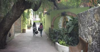 San Miguel de Allende at Hotel Matilda San Miguel de Allende at Hotel Matilda, mural walkway, Our Lady of Guadaloupe, Mexico