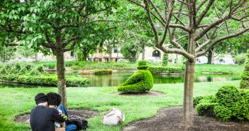 A Park that is a Painting: Topiary Park in Downtown Columbus Romantic couple, Topiary Park, a park that is a painting, Topiary Park in Downtown Columbus