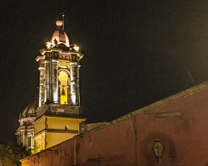 Cathedral, San Miguel de Allende at Hotel Matilda, boutique hotel, Mexico,